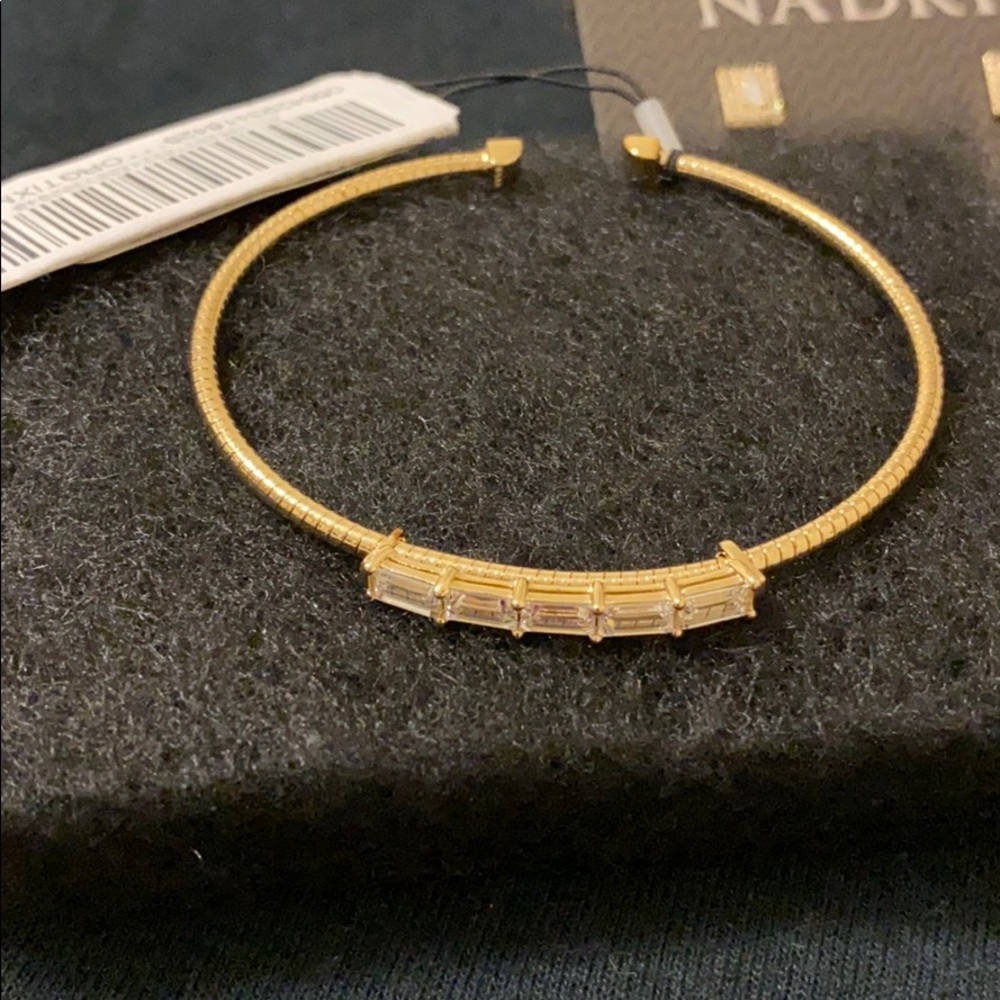 NADRI flexi CZ baguette cuff bracelet.